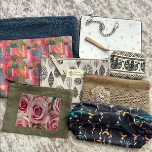 7 Assorted Clutch and Pouch Set